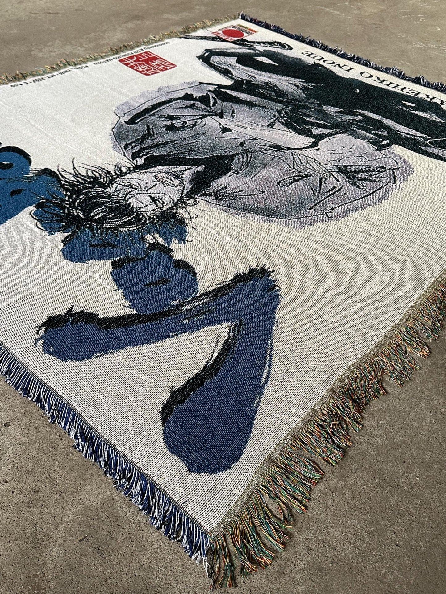 WARRIOR WOVEN BLANKET TAPESTRY