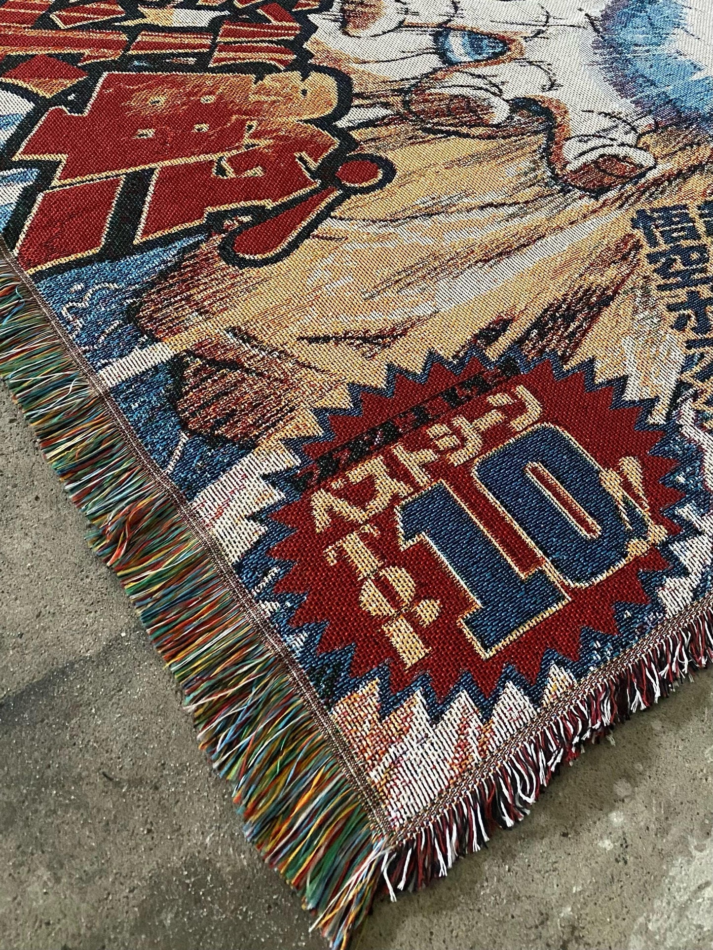 DRAGON WOVEN BLANKET TAPESTRY