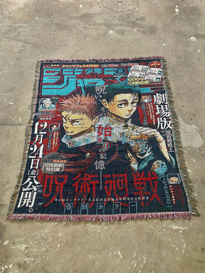 CURSED WOVEN BLANKET TAPESTRY