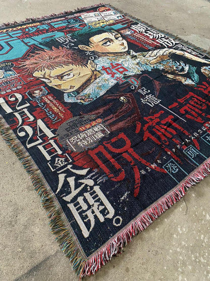 CURSED WOVEN BLANKET TAPESTRY