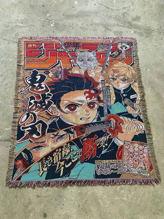 SWORDSMAN WOVEN BLANKET TAPESTRY