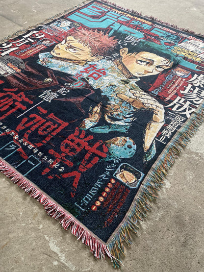 CURSED WOVEN BLANKET TAPESTRY
