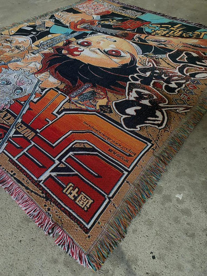 SWORDSMAN WOVEN BLANKET TAPESTRY